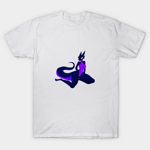 Purple Kobold Pinup T-Shirt by Annaklava